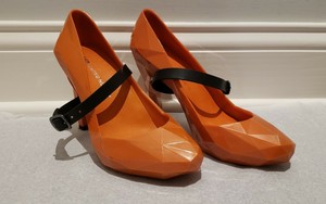 orange mary jane heels