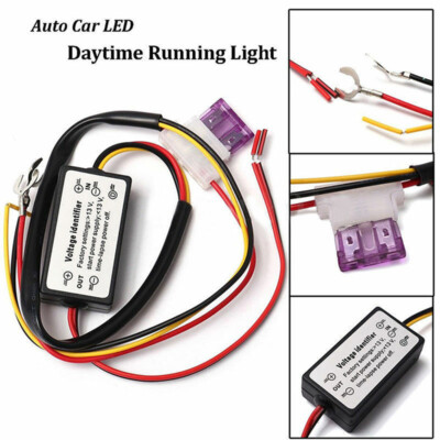 Neu DRL Controller Auto KFZ LED Tagfahrlicht Relais Kabelbaum Dimmer Nebel.