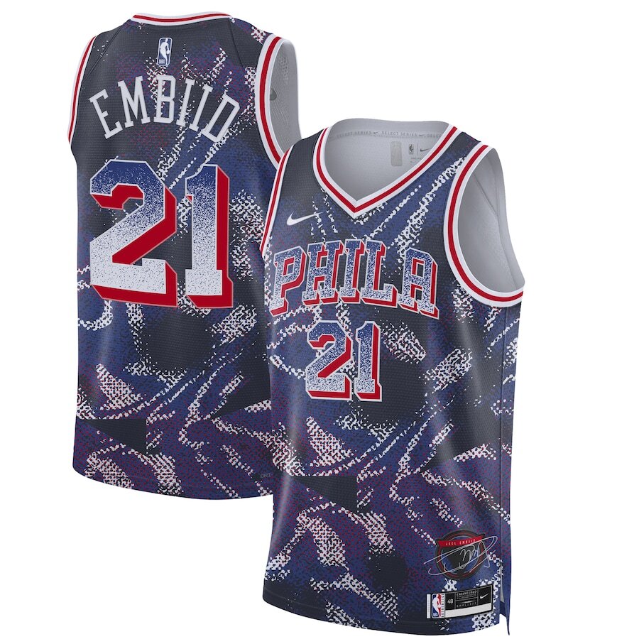 Philadelphia 76ers Joel Embiid Nike Navy 2025 Select Series NBA Swingman  Jersey