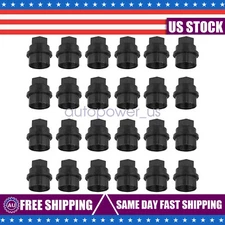 24X Black Lug Nut Covers Caps For Chevy Gmc Silverado 1500 2500 Full Size Truck