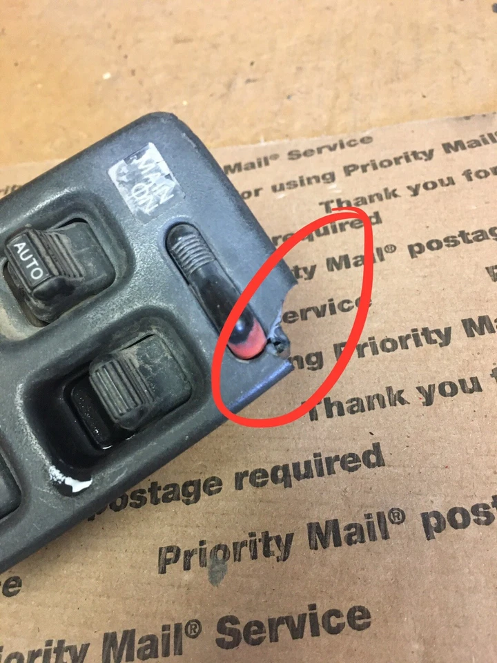 1992-1994 Acura Vigor левый главный выключатель окна OEM #N308 - Изображение 3 из 4