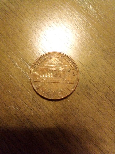 1963 D Lincoln Memorial penny Offset Rim Good Condition L on Edge - Picture 2 of 2