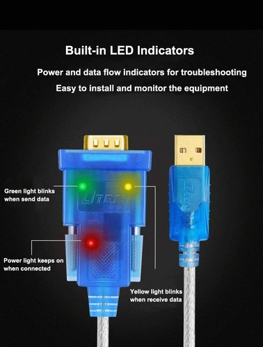 New 3m FTDI USB to RS232 DB9 Male Serial Adapter Cable COM Port with FT232 AU - Picture 6 of 7