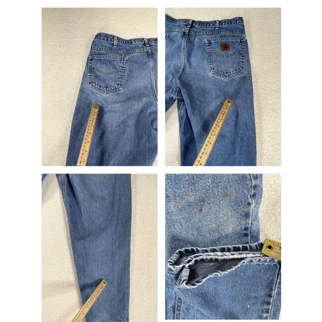 Carhartt B17-DST Relaxed Fit Men’s Sz 40 Blue 100% Cotton Denim Jeans thumbnail 5