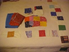ASSORTED QUILT BLOCKS, VARIOUS PATTERNS, 4" SQUARES