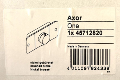 Hansgrohe Axor One Thermostat Duschmodul 2 Verbraucher. Nickel gebürstet 45712820