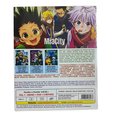DVD Anime HUNTER X HUNTER (1999) Vol.1-92 End + OVA + 2 MOVIE