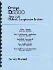 Omega D5500 Auto CLS Enlarger & Lamphouse System Service & Repair Manual Reprint