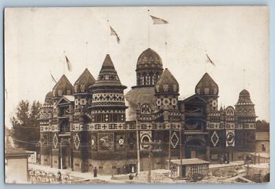 c1910's View Of Corn Palace Mitchell South Dakota SD RPPC Photo Antique Postcard