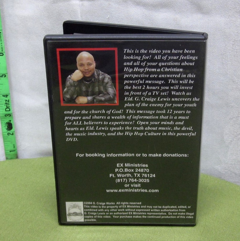 GEORGE CRAIGE LEWIS sermon EX Ministries DVD anti hip-hop