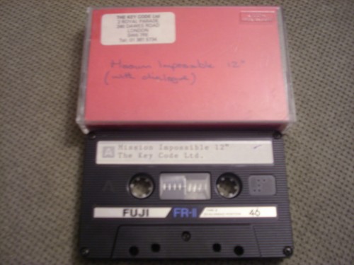 RARE PROMO Mission: Impossible 12" w/ dialogue CASSETTE TAPE Key Code U2 1996 !