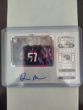2022 Panini Contenders - Rookie Ticket Variation  DeAngelo Malone Falcons RC