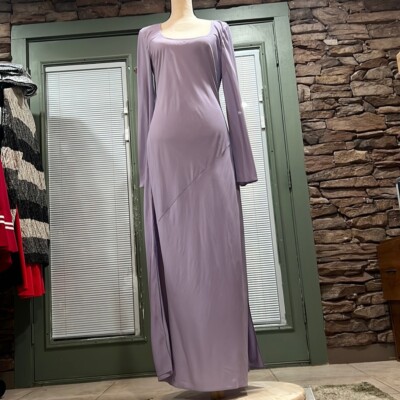 washed silk dress WhoWhatWear Collection Florence long-sleeve Washed Silk-Blend Midi Dress  Size M
