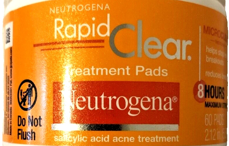Almohadillas de tratamiento para acné Neutrogena Rapid Clear 60 unidades lote de 2 descontinuadas Foto 3 de 4