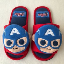 AUTHENTIC MARVEL AVENGERS ASSEMBLE CAPTAIN AMERICA Plush Slippers Shoes Sandal
