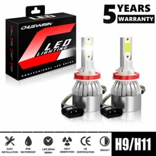 For Toyota Venza 2009-2016 Combo H9/H11 LED Headlight low beam Bulbs
