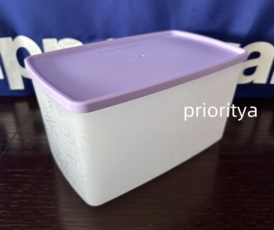 Tupperware Freezer It Mates Plus Medium Deep Rectangular Container 12c Lavender