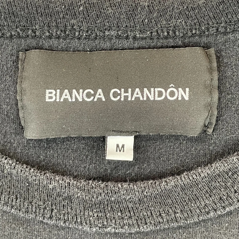 Camiseta Bianca Chandon Hombre Mediana Desteñida Negra Hombre Mujer Sobreteñida Manga Corta Foto 2 de 4