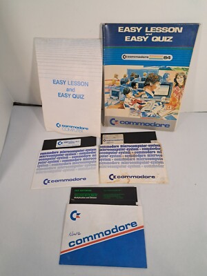 Vintage 1983 Commodore 64 Easy Lesson And Easy Quiz Test Demo & Success W/ Math