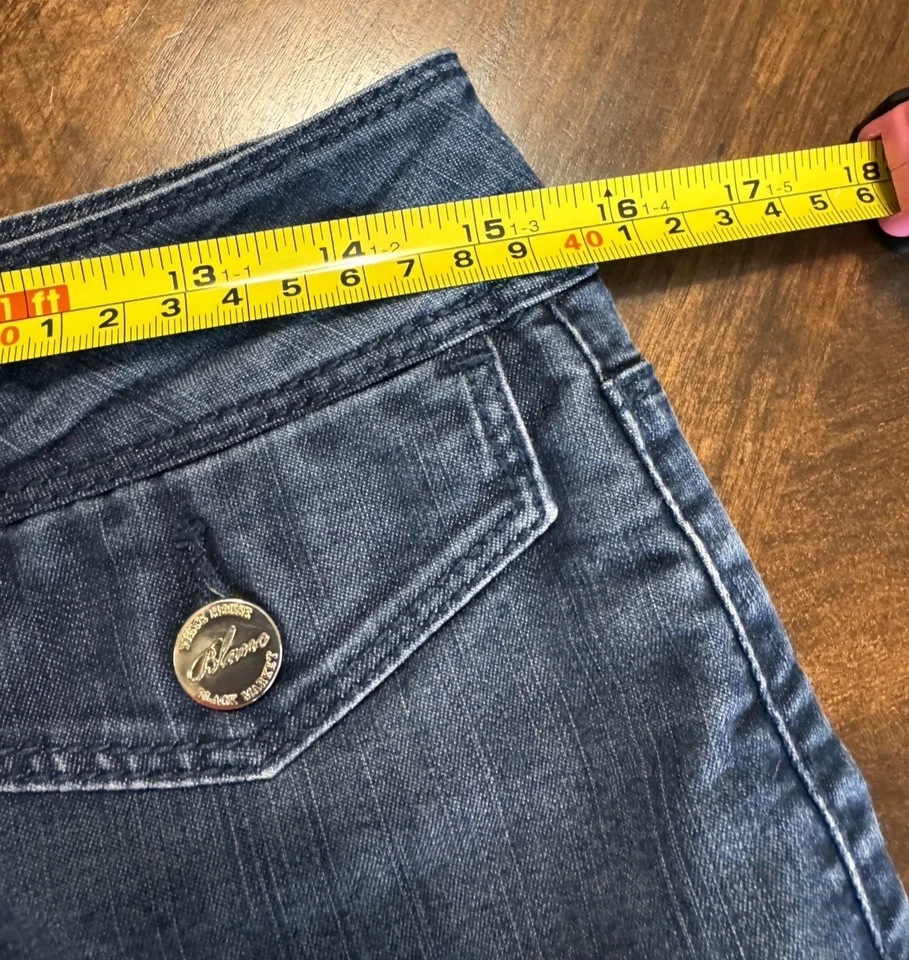 Falda vaquera azul blanca del mercado negro de la Casa Blanca talla 6 Foto 4 de 4