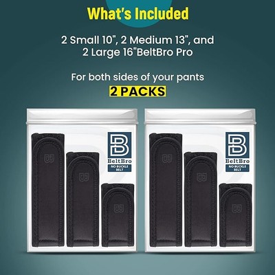 BeltBro Pro Multipack For Men   BeltPro Buckle-Free Elastic Belt *OFFICIAL*