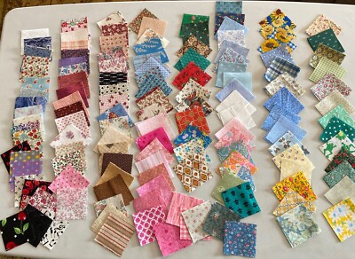 220 2 INCH (2  X 2 ) QUILT SQUARES - Cotton Fabric Crafts Sew