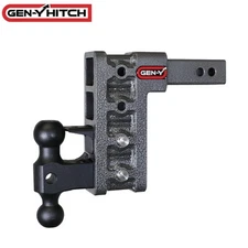 Gen-Y Mega Duty 7.5" Drop Hitch 16K Dual Ball Mount w/ Pintle For 2" Receiver