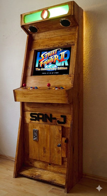 *UNIKAT*ARCADE-Automat:Retrostyle, 4000 in 1 CLASSIC games,Holzanfertigung