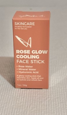 Rose Glow Cooling Face Stick 1oz Hydrating w/ Hyaluronic Acid New