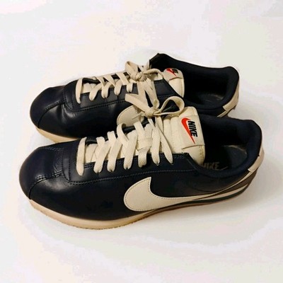 Nike Cortez DM4044-400 Midnight Navy/Sail/Noise Aqua Leather Low Sneaker size 10
