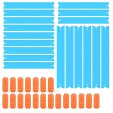 Track Set Building Pieces for Hot Wheels Toy Cars 36-Piece Straight 15-Ft Blue