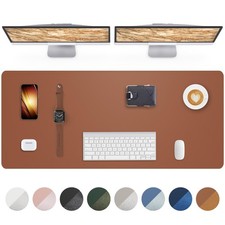 Large Desk Mat - 48" x 17"Leather Desk Pad Protector, Office Desk Mat, Non-Sl...