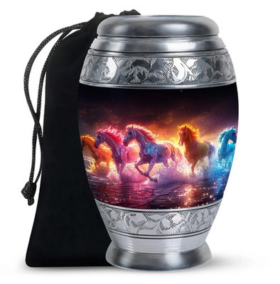 Horse Spectrum Urns For Cremation Ashes - Modern Urns For Human Ashes 10 inch