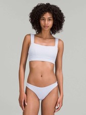 Lululemon Smocked Bikini Swimsuit 2 PC Set Pastel Blue Size 10 Medium NWT
