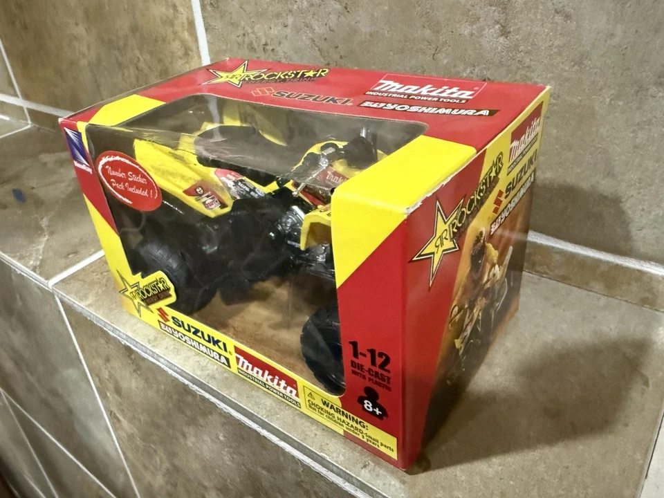 New Ray Makita/Suzuki LT-R450 2009 Rockstar 1:12 DieCast Toy 4 Wheeler Quad ATV - Image 2 of 4