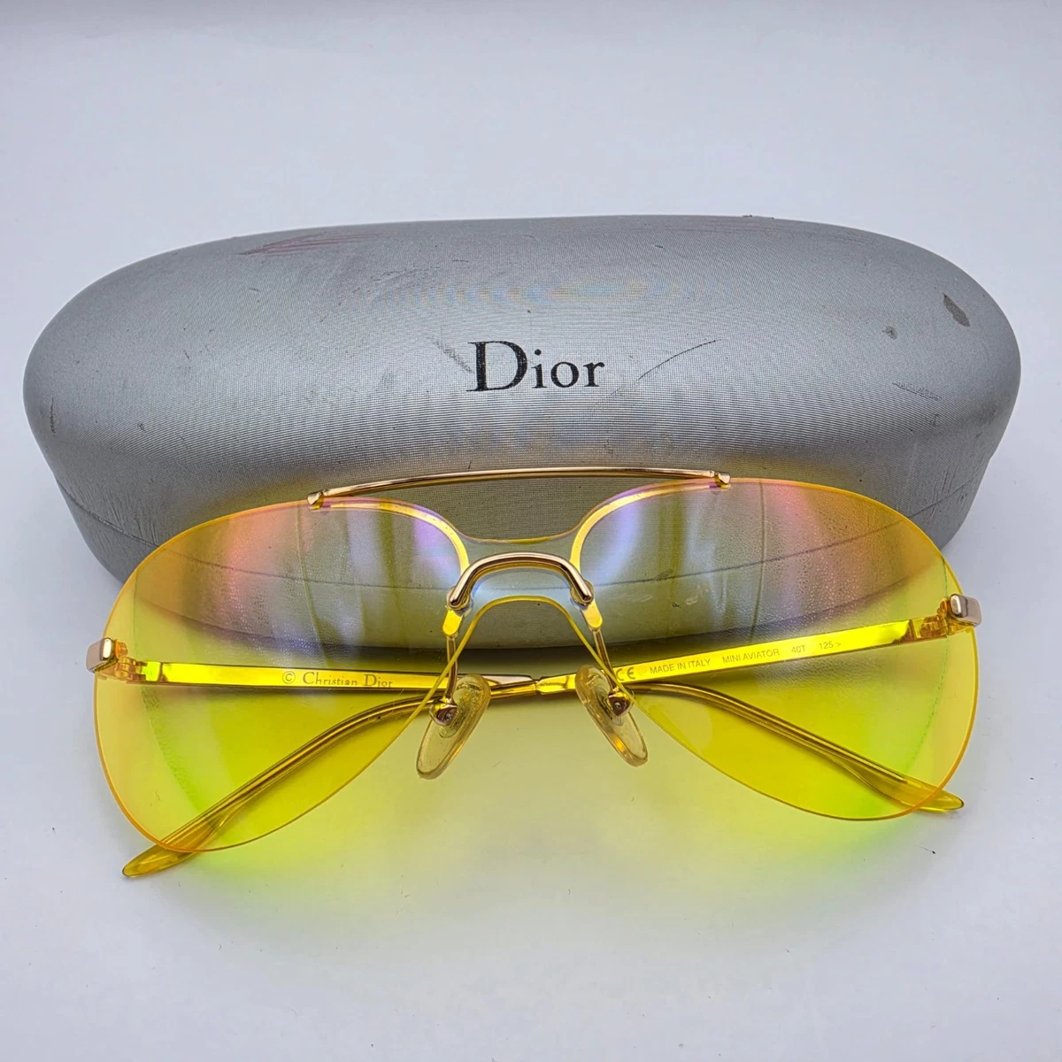 Dior Gold Aviator Sunglasses for Women for sale | eBay