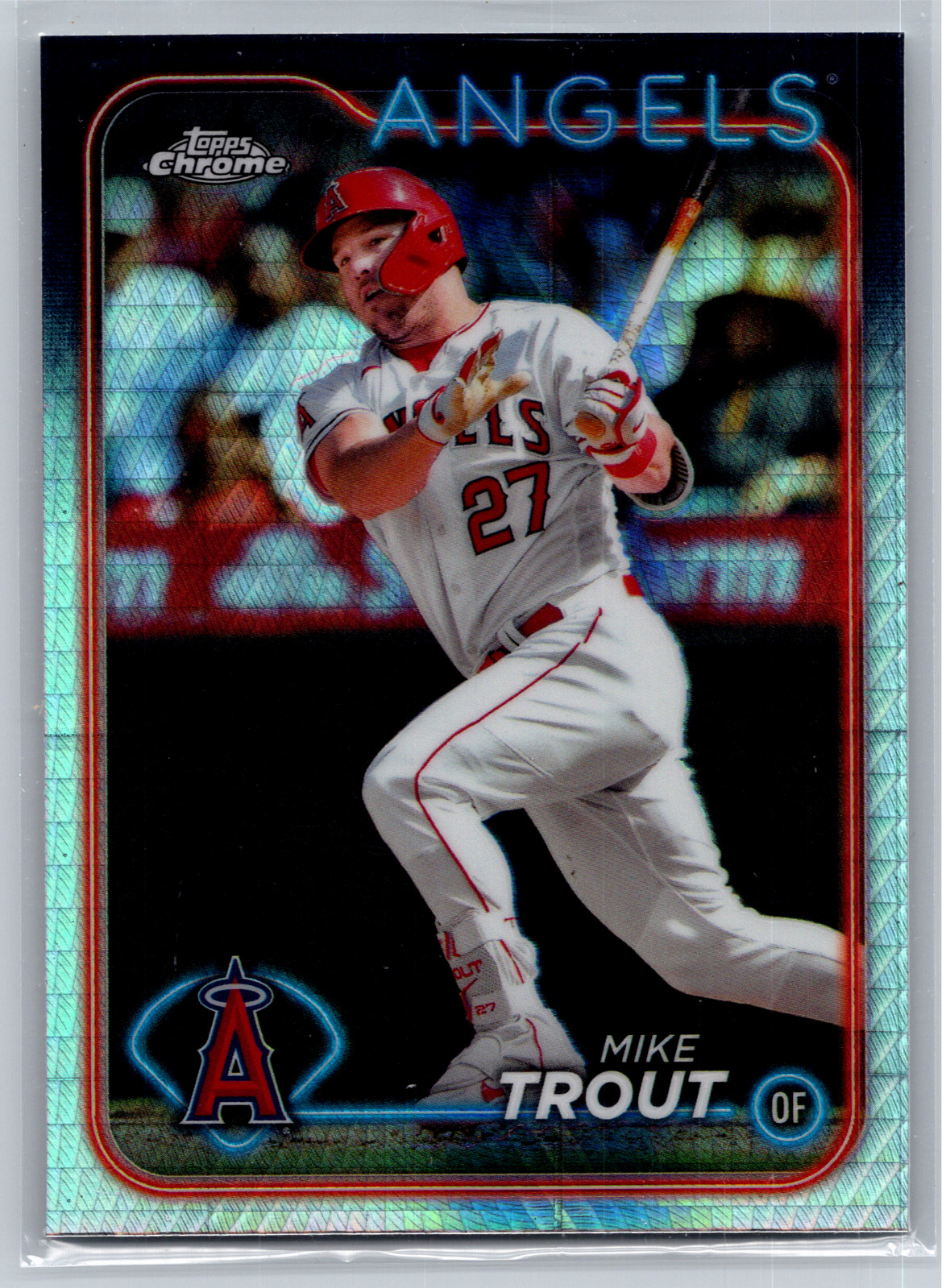 2024 Topps Chrome Mike Trout Prism Refractor #200 Angels