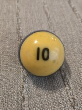 Vintage Replacement Billiard Pool Ball 2 1/4" Diameter Number 10 Blue Stripe