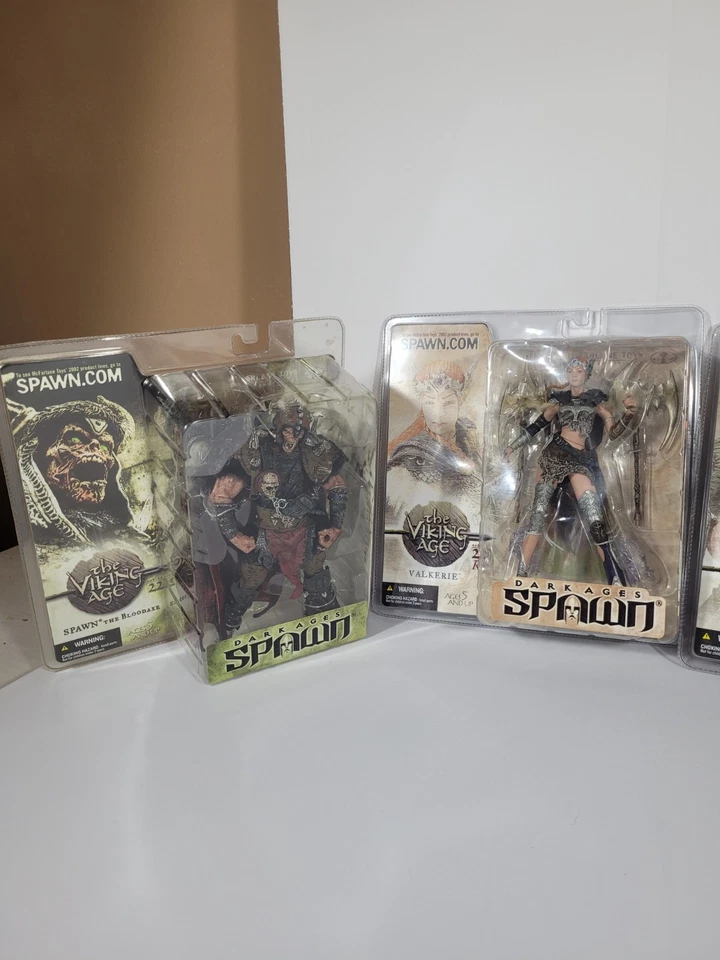 Spawn Series 22 Dark Ages The Viking Age Set of 5 Figures Ships Free  - Image 2 of 4