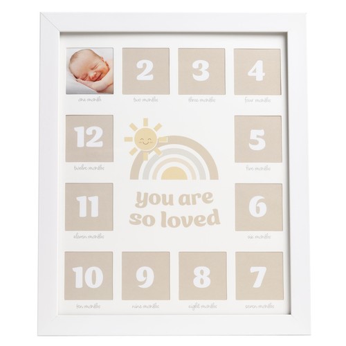 My First Year Photo Frame, Baby Milestone Picture Frame, Newborn Keepsake Nur...