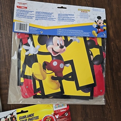 Mickey Mouse Birthday Party Supplies Combo Banner , Photo Garland & Table Decor - Picture 14 of 16