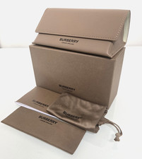 LARGE BURBERRY CAMEL BROWN SOFT LEATHER EYEGLASSES-SUNGLASSES CASE, CLOTH/POUCH 