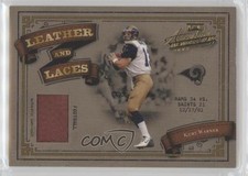2003 Playoff Absolute Memorabilia Leather and Laces 360/500 Kurt Warner HOF 0s55