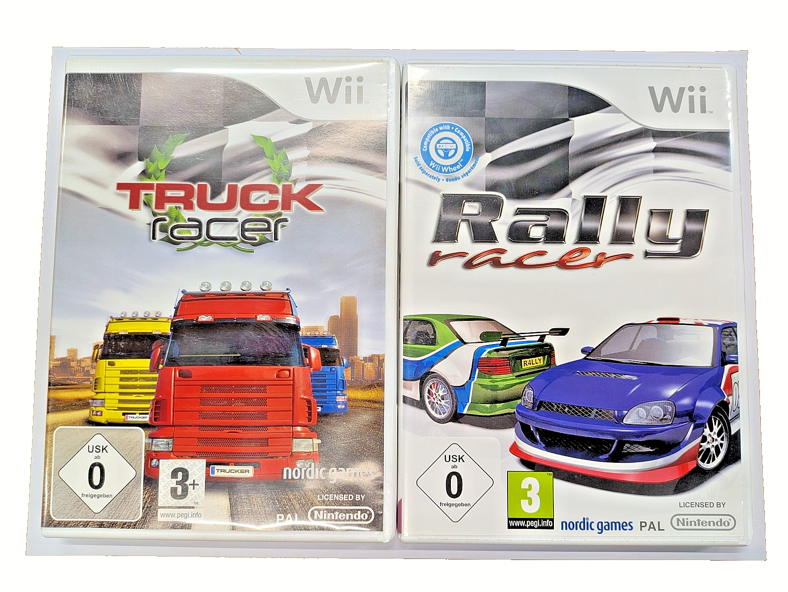 Rally Racer & Truck Racer Nintendo Wii Games Bundle With Booklets Nordic Games
