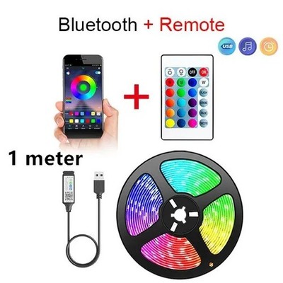 Smart RGB LED Strip Lights 5050 Bluetooth APP Control Flexible Room Decor
