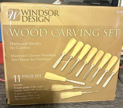 Windsor Design Wood Carving Tools, 11 Piece Set New in Box 
