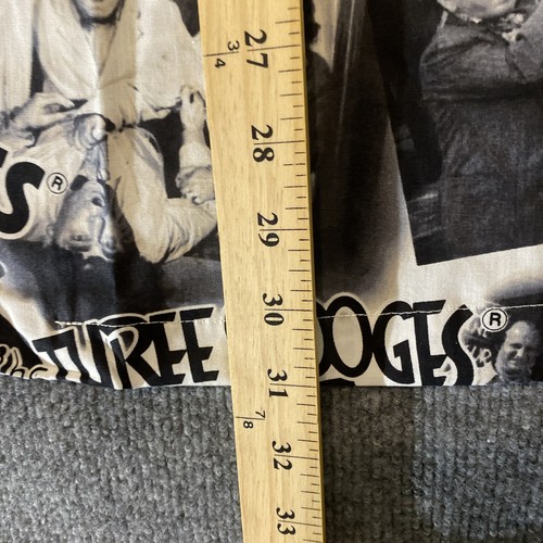 Max Boxxer Button Up Shirt Mens Medium Three Stooges Larry Curly Moe Comedy - Picture 3 of 13
