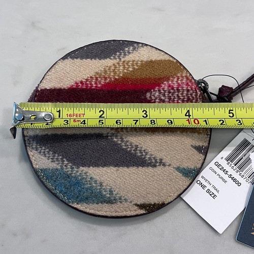 Pendleton Round Coin Purse Pouch Wallet Western Aztec Wool New with Tags - Picture 7 of 7
