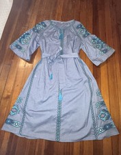 Ukrainian boho embroidered dress, folk style, bohemian vyshyvanka, custom size
