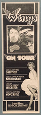 WINGS Paul McCartney MARILYN MONROE 1973 ADVERT RED ROSE SPEEDWAY CONCERT TOUR